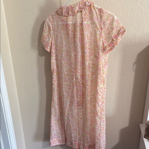 Vintage Floral Short Sleeve Sheer Dress ( homemade ) - Picture 6 of 9